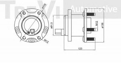 TREVI AUTOMOTIVE wb1411 -  Комплект подшипника ступицы колеса